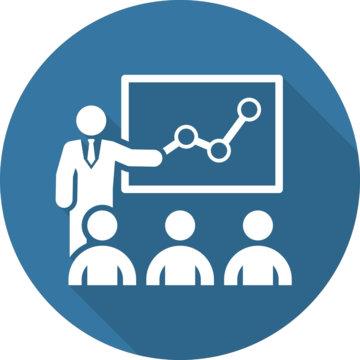 Pngtree training icon business concept flat design presenting speaking icon vector png image 19862832